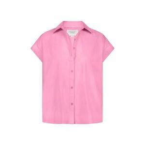 NEW THE SHIRT women's the short sleeve boyfriend shirt in shocking pink